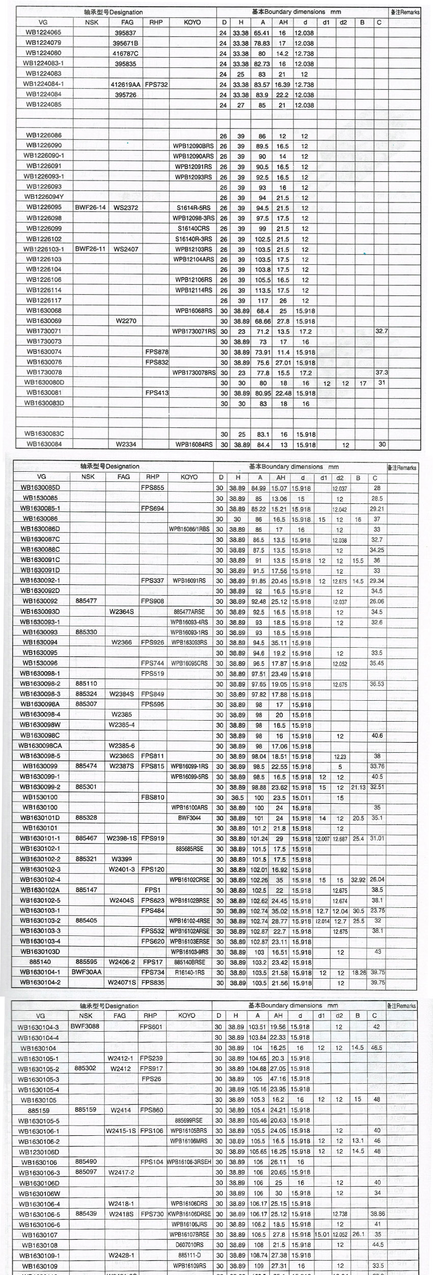 奔馳車水泵軸承